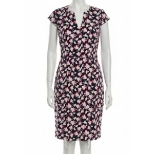 Banana Republic Navy and Pink Floral Mini Dress, 0, NWT ✔️